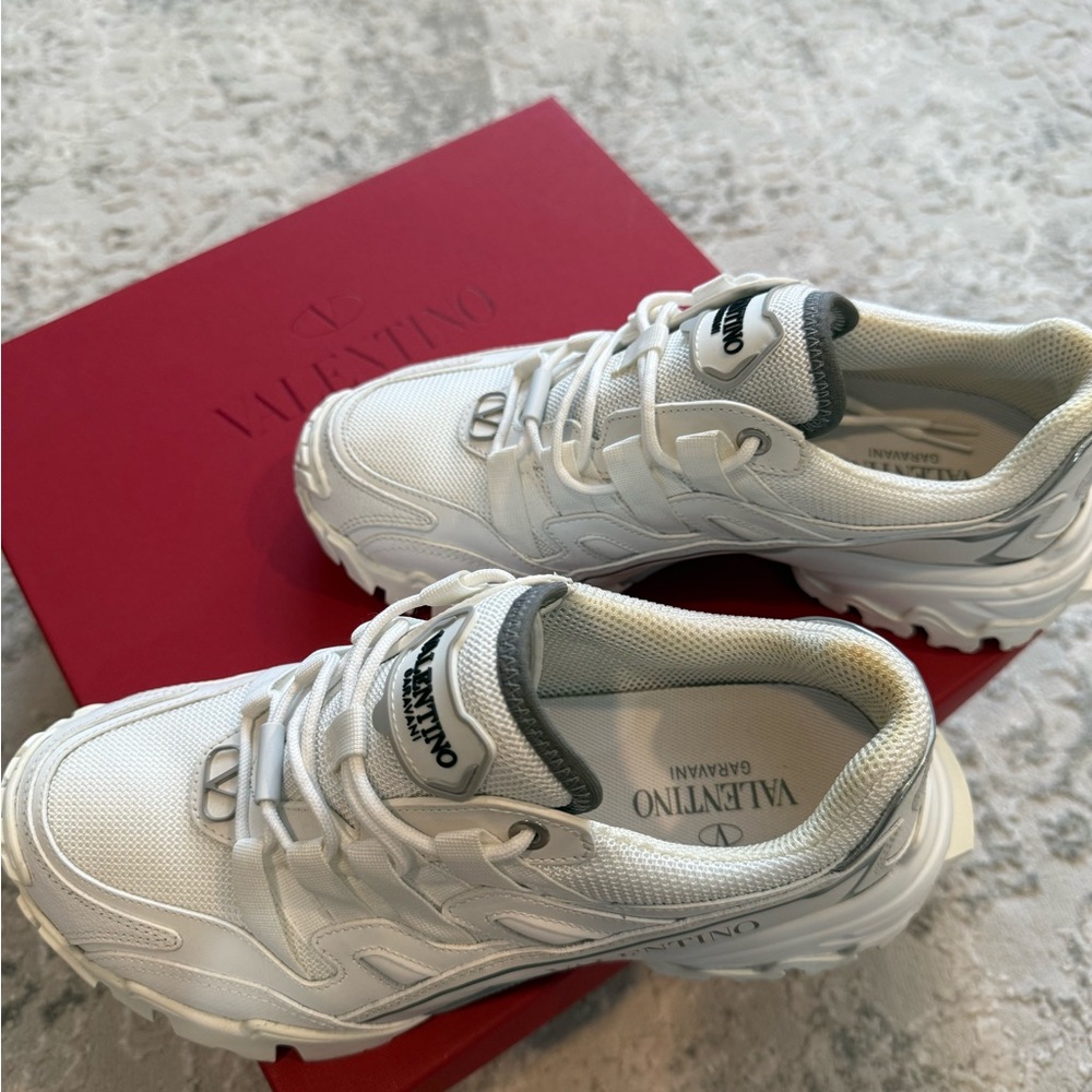 Valentino Garavani White Chunky Sneakers – Worn Once, Original Box